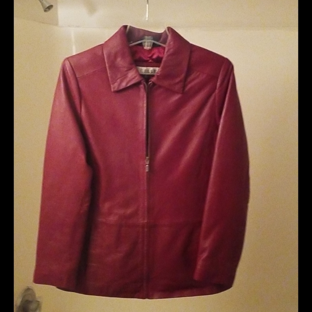 Redish Brown Leather Jacket